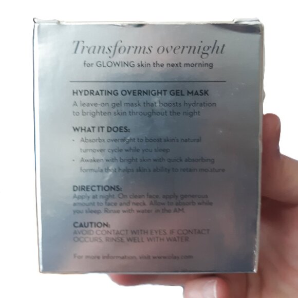 OLAY Overnight Gel Mask Vitamin C Brightening Hydrating While You Sleep New Box - Picture 2 of 2